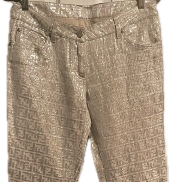 Metallic logo Fendi pants - Picture 2 of 11